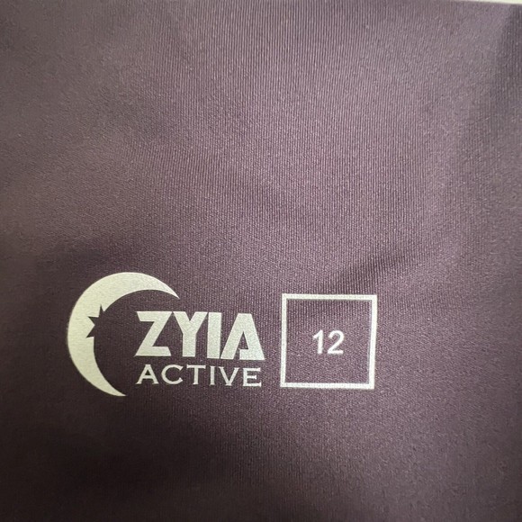 Zyia Active Womens High Waisted Purple Brilliant Cropped Leggings Size 12 - Picture 7 of 9